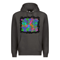 Smoke halloween neon leopard background Premium Hoodie - BundleAndBundleShop