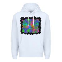 White halloween neon leopard background Premium Hoodie - BundleAndBundleShop