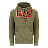 Vintage Olive Love bug Vintage Hoodie - HowdyJamesFarm