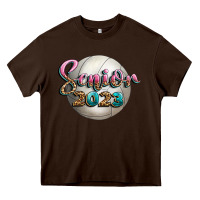Chocolate Brown volleyball senior 2023 Heavy Core Tee - BundleAndBundleShop
