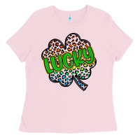 Bubblegum Pink lucky st patrick s day Ladies Tee - Artiststas