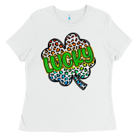 White lucky st patrick s day Ladies Tee - Artiststas