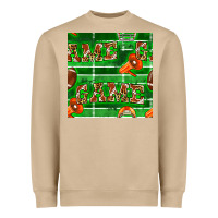 American Football Megaphone And Game Seamless Pattern Heavyweight Sweatshirt | Teevron