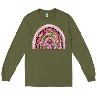 Army Green cancer rainbow Long Sleeve Tee - CowGirlArtShop