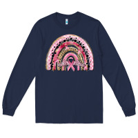 Navy cancer rainbow Long Sleeve Tee - CowGirlArtShop