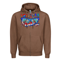Chestnut American babe Zipper Hoodie - CowhideDigitalArt