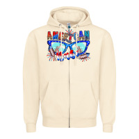 Sandshell American babe Zipper Hoodie - CowhideDigitalArt