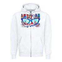 White American babe Zipper Hoodie - CowhideDigitalArt