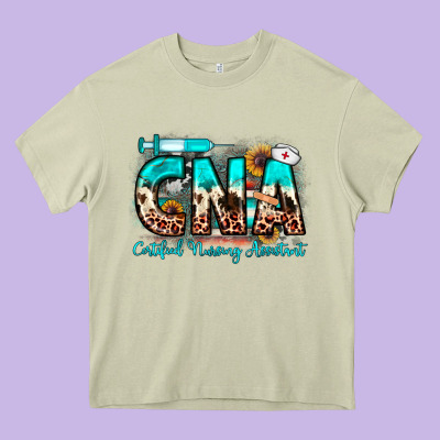 Cna Certified Nursing Assistant Heavy Core Tee Designed By Jahusdesignshop