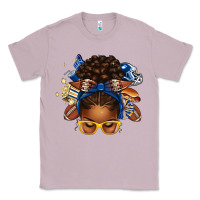 Lilac blue and gold american football afro messy bun Classic Tee - texasbilliewilder