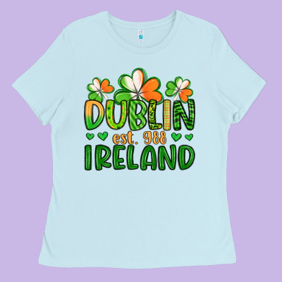 Dublin Ireland St Patrick S Day Ladies Tee Designed By Artiststas
