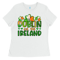 White dublin ireland st patrick s day Ladies Tee - Artiststas