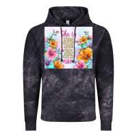 Cloud Black she is mom with flowers Vintage Hoodie - TumblerDesignByShophia
