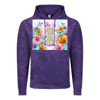 Cloud Purple she is mom with flowers Vintage Hoodie - TumblerDesignByShophia