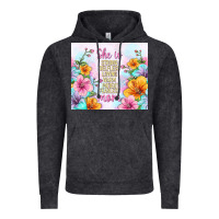 Vintage Black she is mom with flowers Vintage Hoodie - TumblerDesignByShophia