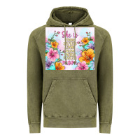 She Is Mom With Flowers Vintage Hoodie | Teevron