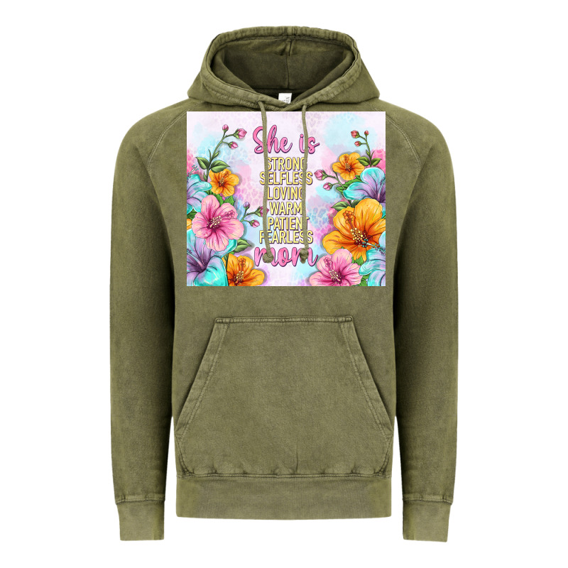 She Is Mom With Flowers Vintage Hoodie by TumblerDesignByShophia | Teevron