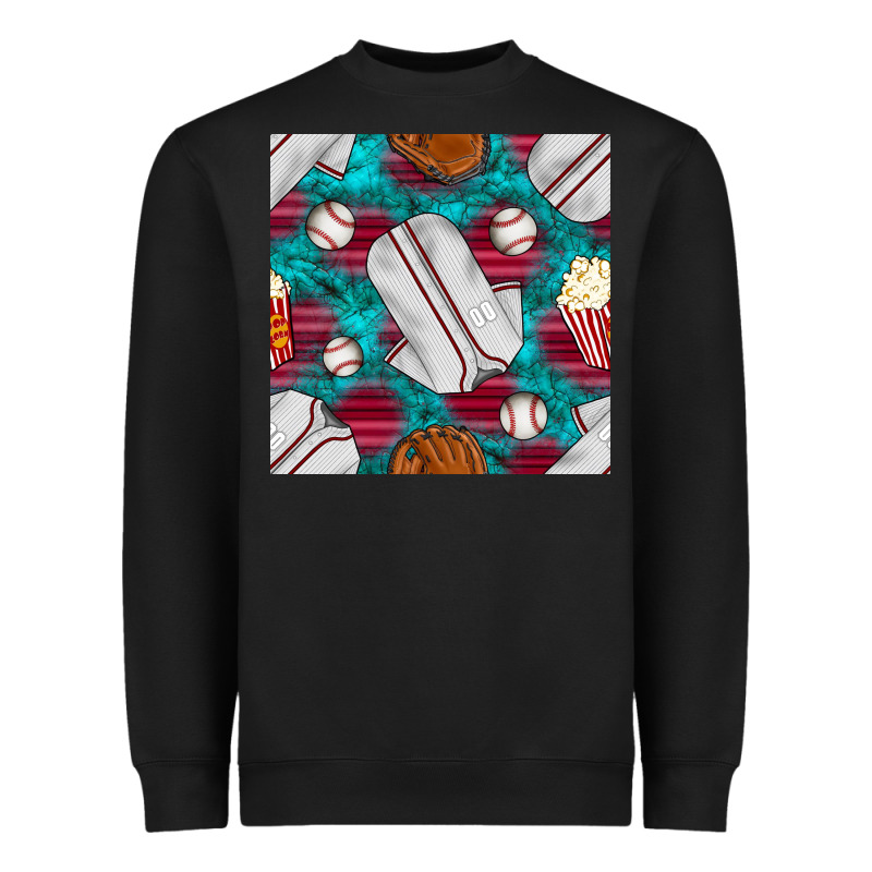 Baseball  Uniform With Turquoise Gemstone Seamless Pattern Heavyweight Sweatshirt by BundleAndBundleShop | Teevron
