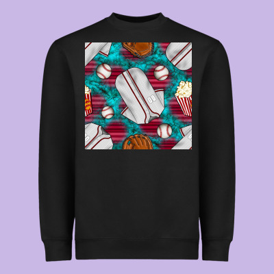 Baseball  Uniform With Turquoise Gemstone Seamless Pattern Heavyweight Sweatshirt Designed By Bundleandbundleshop