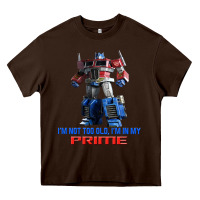Chocolate Brown optimus prime 2 Heavy Core Tee - lanVoArt