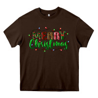 Chocolate Brown merry christmas Heavy Core Tee - BundleAndBundleShop