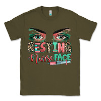Army Green resting nurse face Classic Tee - RanaPortraitStore