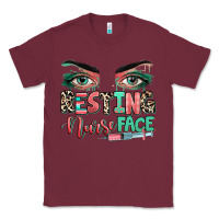 Burgundy resting nurse face Classic Tee - RanaPortraitStore