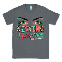 Charcoal Heather resting nurse face Classic Tee - RanaPortraitStore