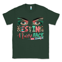 Sports Green resting nurse face Classic Tee - RanaPortraitStore