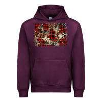 Mauve Wine christmas leopard cowhide background Urban Hoodie - BarkalooDesign