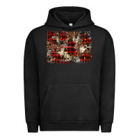 Pigment Black christmas leopard cowhide background Urban Hoodie - BarkalooDesign