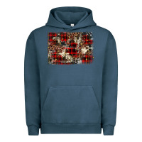 Pigment Midnight Navy christmas leopard cowhide background Urban Hoodie - BarkalooDesign