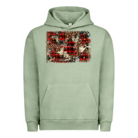 Pigment Oil Green christmas leopard cowhide background Urban Hoodie - BarkalooDesign