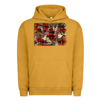 Pigment Peanut Butter christmas leopard cowhide background Urban Hoodie - BarkalooDesign