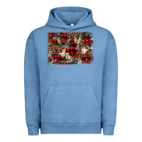Pigment Pebble Blue christmas leopard cowhide background Urban Hoodie - BarkalooDesign