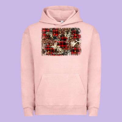 Christmas Leopard Cowhide Background Urban Hoodie Designed By Barkaloodesign
