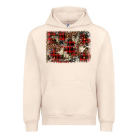 Sandshell christmas leopard cowhide background Urban Hoodie - BarkalooDesign