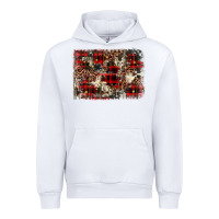 White christmas leopard cowhide background Urban Hoodie - BarkalooDesign