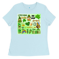 Baby Blue st patrick's day Ladies Tee - Artiststas