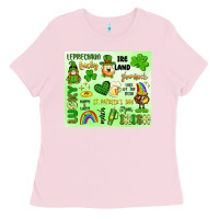 Bubblegum Pink st patrick's day Ladies Tee - Artiststas