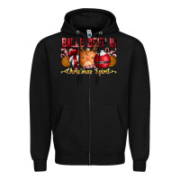 Black balls deep in christmas spirit Zipper Hoodie - CowhideDigitalArt