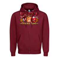 Burgundy balls deep in christmas spirit Zipper Hoodie - CowhideDigitalArt