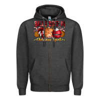 Charcoal Heather balls deep in christmas spirit Zipper Hoodie - CowhideDigitalArt