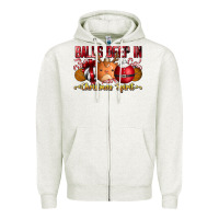 Oatmeal Heather balls deep in christmas spirit Zipper Hoodie - CowhideDigitalArt