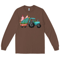 Chestnut christmas tree tractor Long Sleeve Tee - CowGirlArtShop