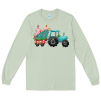 Matcha christmas tree tractor Long Sleeve Tee - CowGirlArtShop