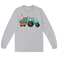 Moon Dust christmas tree tractor Long Sleeve Tee - CowGirlArtShop