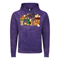 Cloud Purple Chicken coffee cups Vintage Hoodie - HowdyJamesFarm