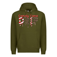 Army Green candy cane drip Premium Hoodie - FaDigitalArtStudio