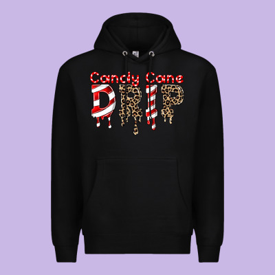 Candy Cane Drip Premium Hoodie Designed By Fadigitalartstudio